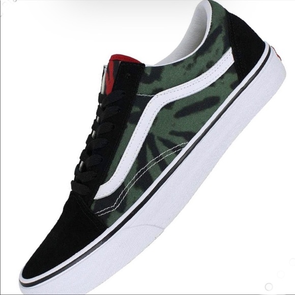 >Ⓜ️OLD SKOOL TIE DYE MULTI BLACK GREEN YELLOW RED CANVAS LOW CUT BRAND NEW VANS main image 9